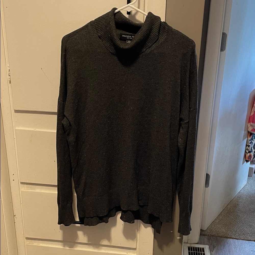 Charcoal Turtleneck Sweater for Women